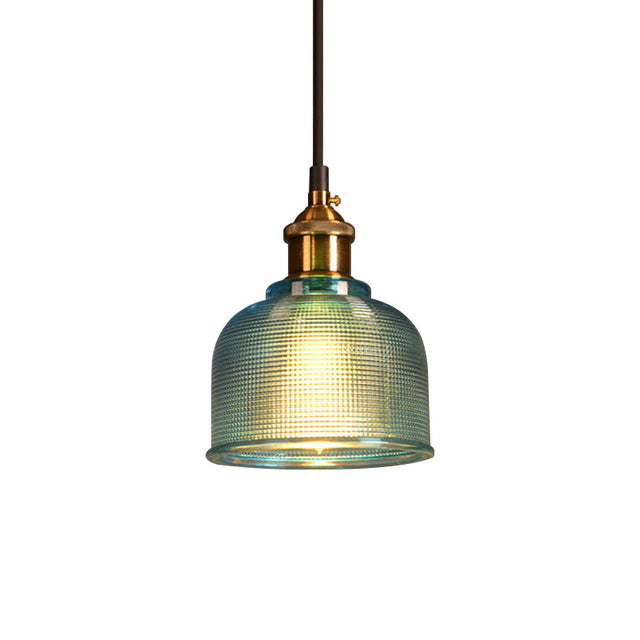 Suspension rétro en verre, design vintage européen