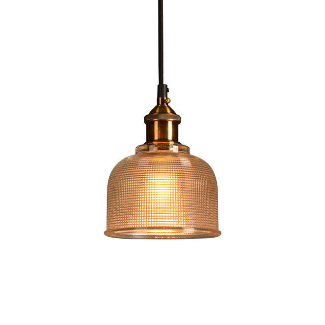 Suspension rétro en verre, design vintage européen
