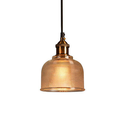 Suspension rétro en verre, design vintage européen