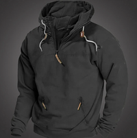 Sweat à capuche à zip 1/4 pour homme