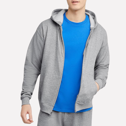 Sweat à capuche à zip intégral homme