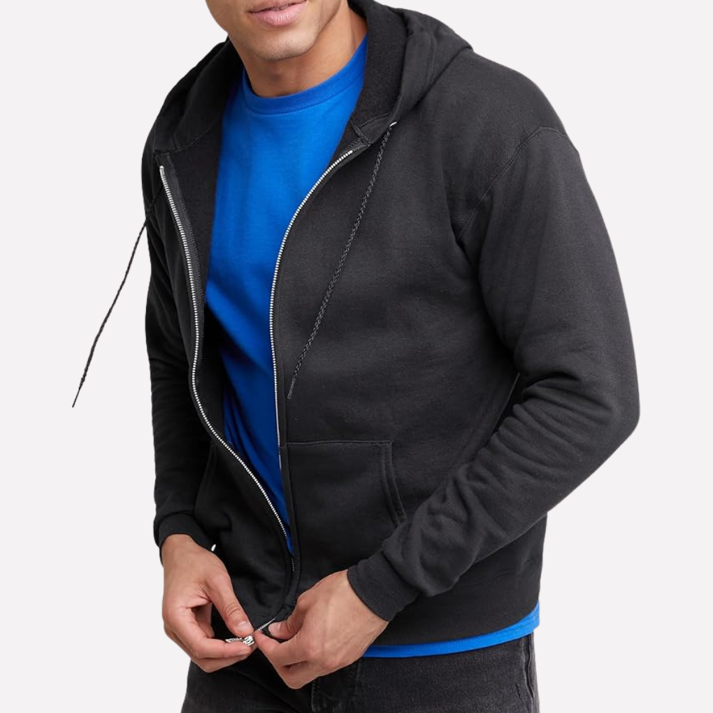Sweat à capuche à zip intégral homme