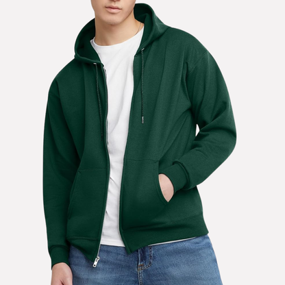 Sweat à capuche à zip intégral homme