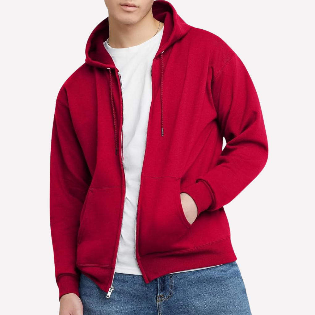 Sweat à capuche à zip intégral homme