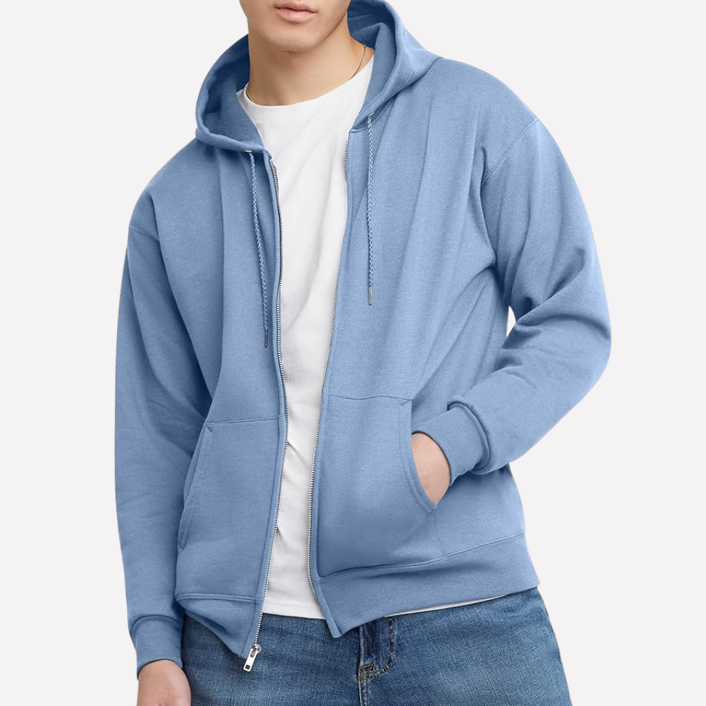 Sweat à capuche à zip intégral homme