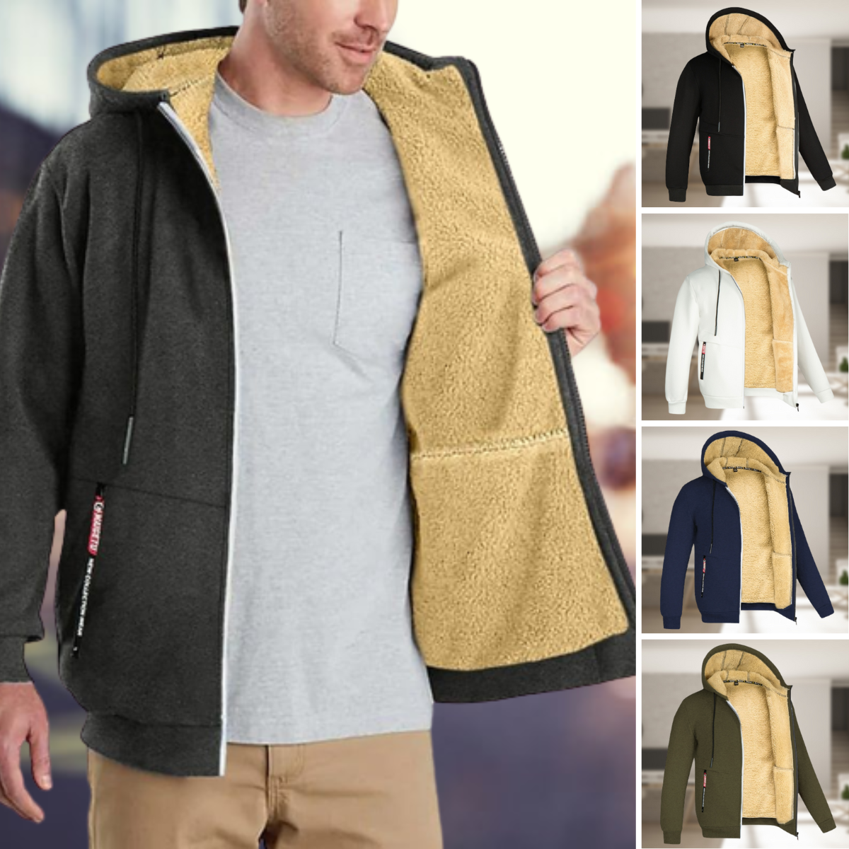 Sweat à capuche d’hiver décontracté pour homme
