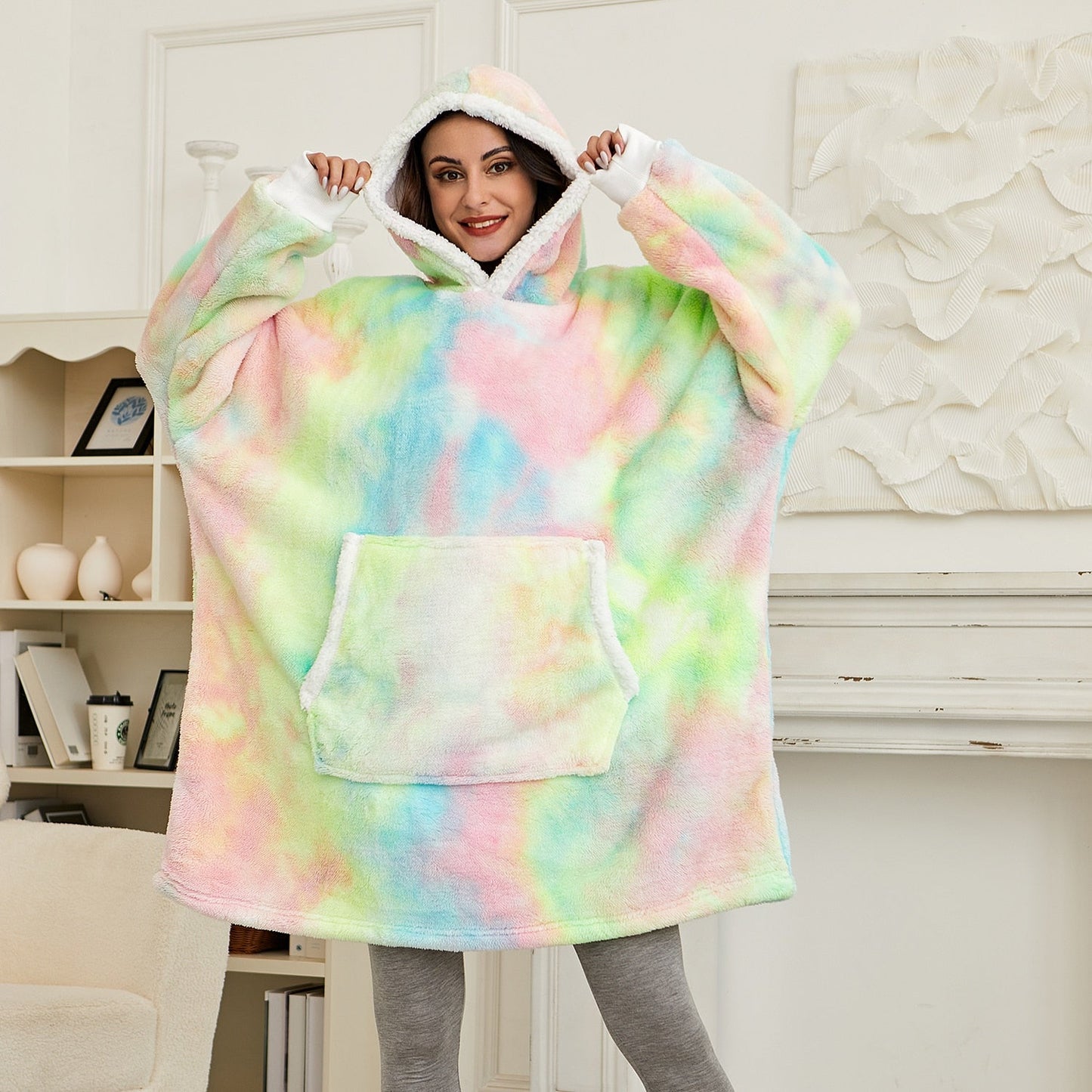 Sweat à capuche et couverture | agréable combinaison d’un sweat à capuche doux et d’une couverture confortable réunis en un seul!