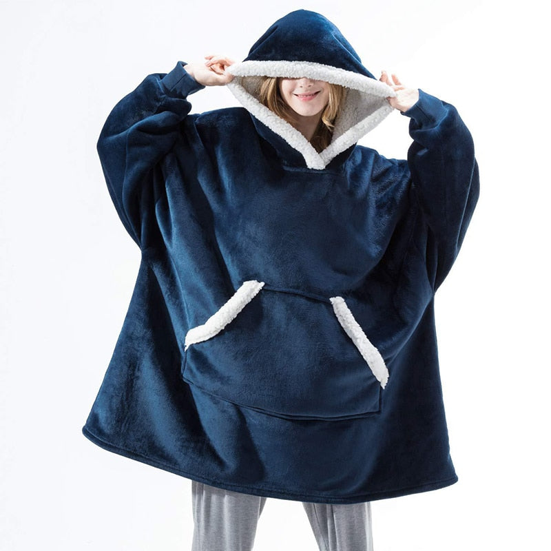 Sweat à capuche et couverture | agréable combinaison d’un sweat à capuche doux et d’une couverture confortable réunis en un seul!