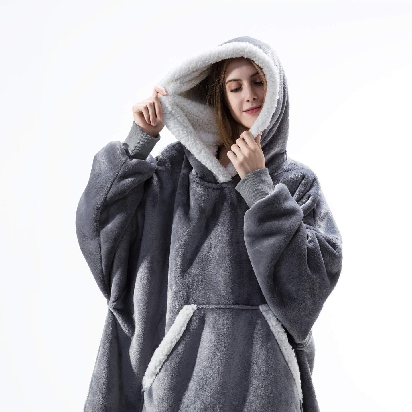 Sweat à capuche et couverture | agréable combinaison d’un sweat à capuche doux et d’une couverture confortable réunis en un seul!