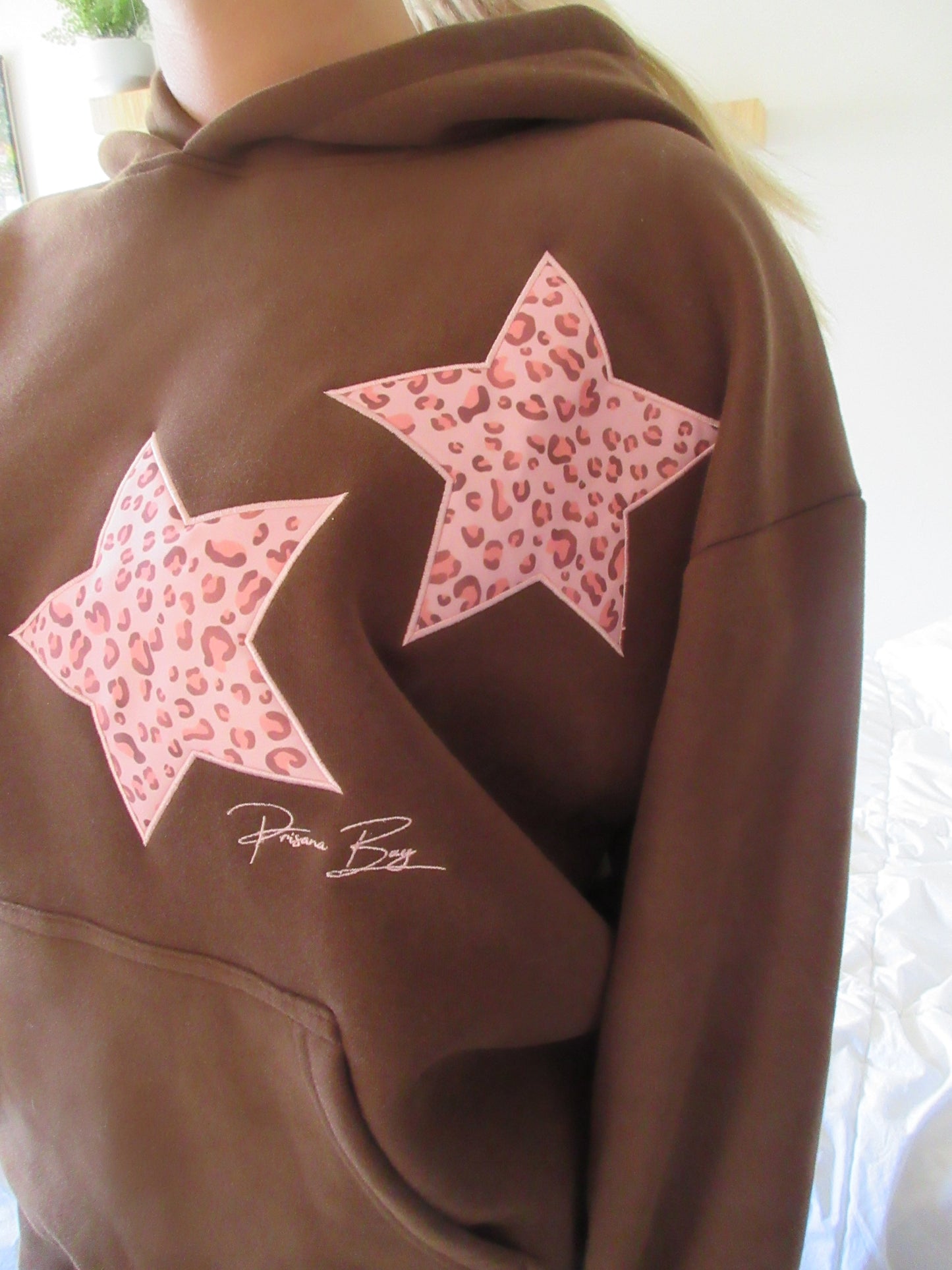 Sweat à capuche étoile léopard