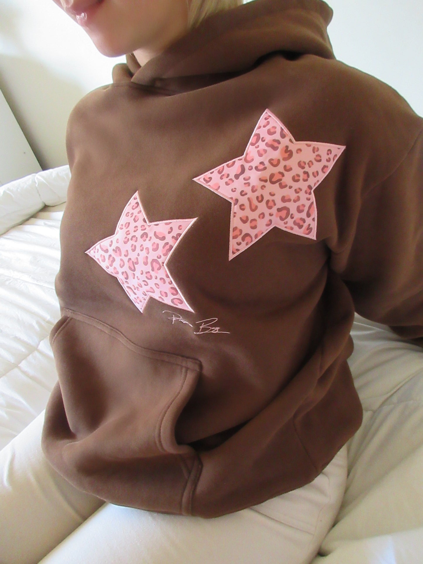 Sweat à capuche étoile léopard