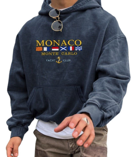 Sweat à capuche homme à motif de club nautique