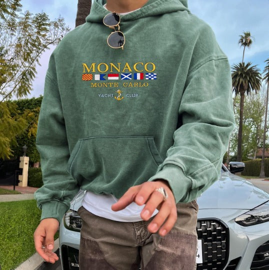 Sweat à capuche homme à motif de club nautique