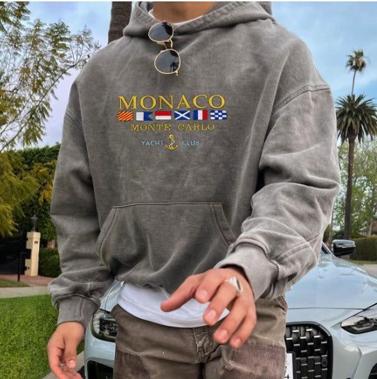 Sweat à capuche homme à motif de club nautique