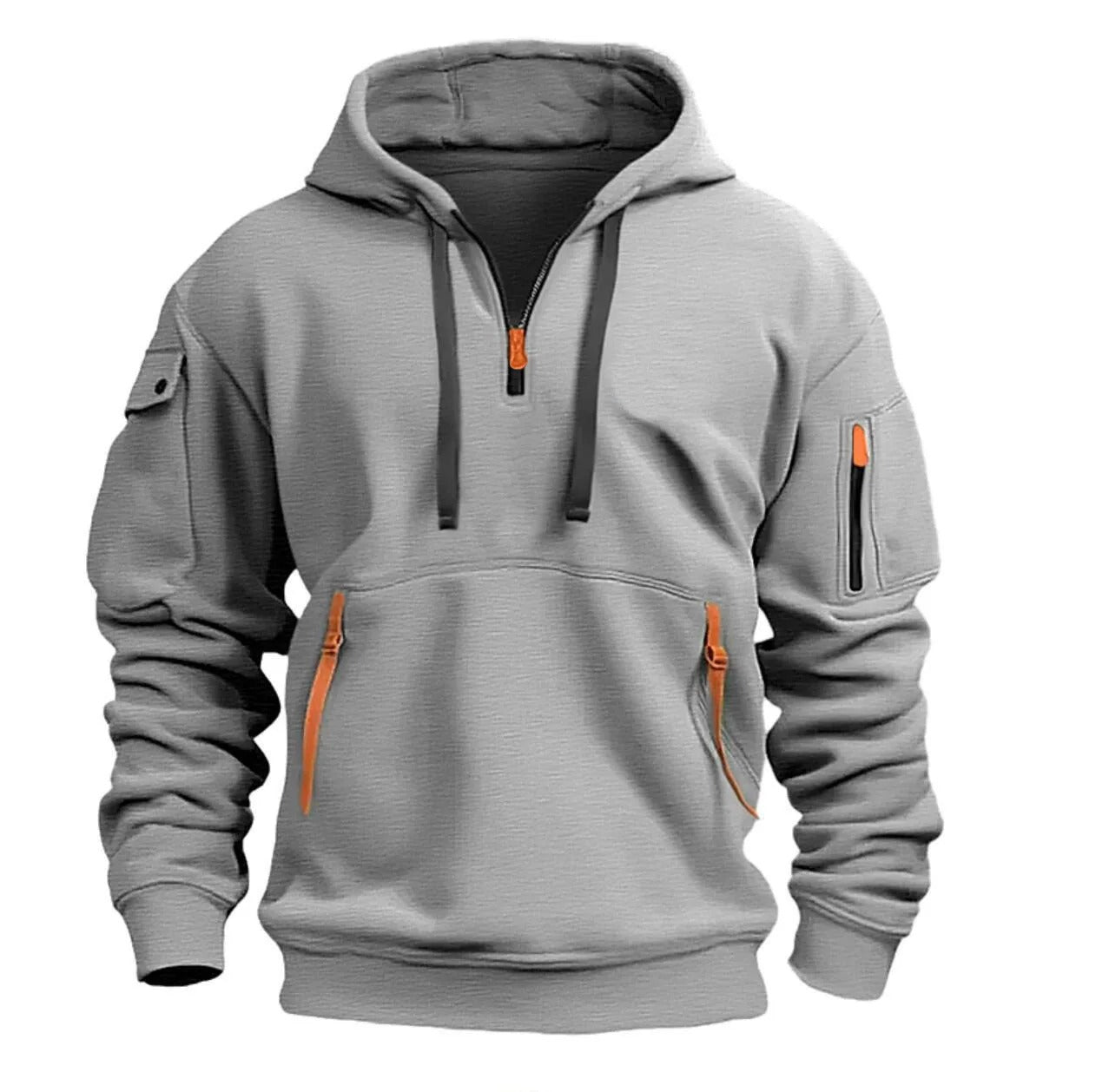 Sweat à capuche pour homme à poches multiples