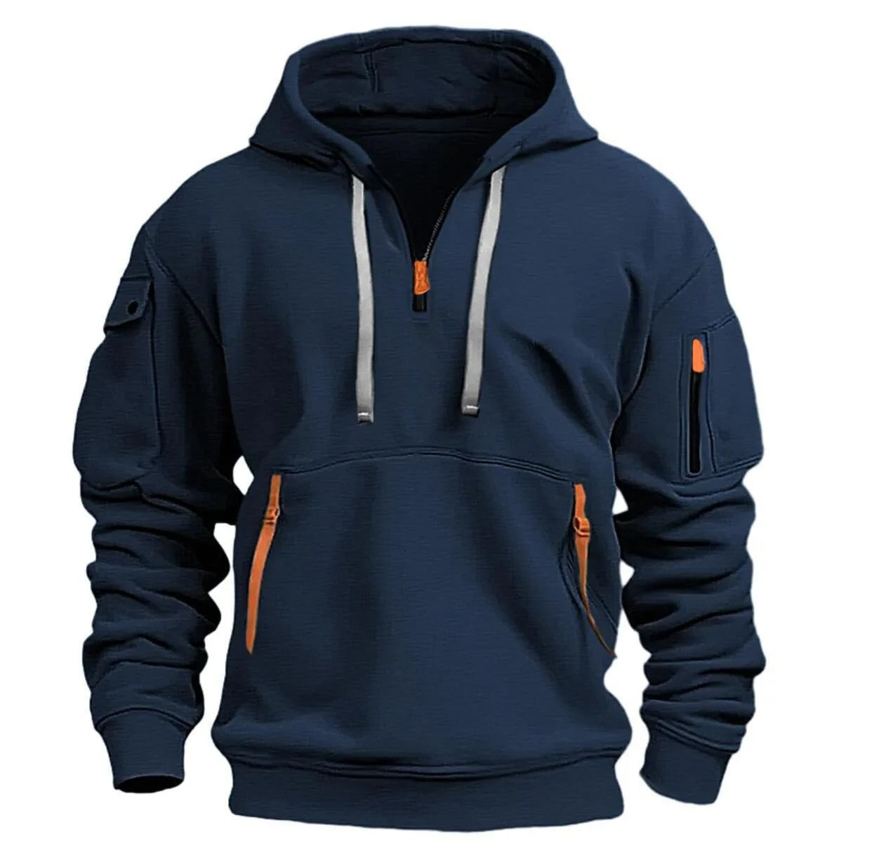 Sweat à capuche pour homme à poches multiples