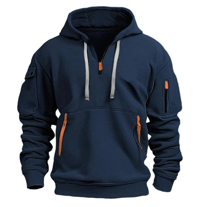 Sweat à capuche pour homme à poches multiples