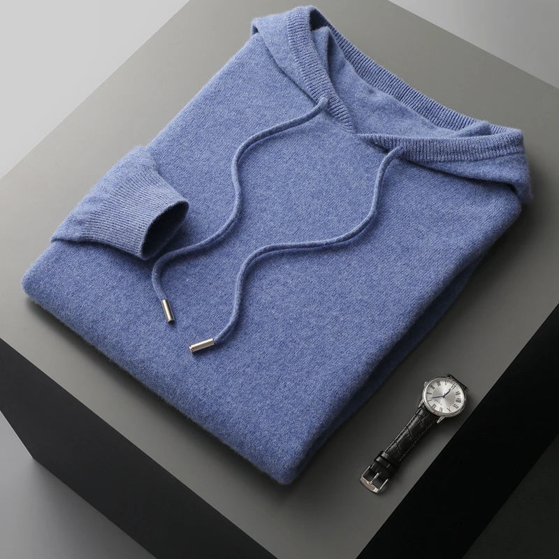 Sweat à capuche pour homme avec cordon de serrage et manches longues