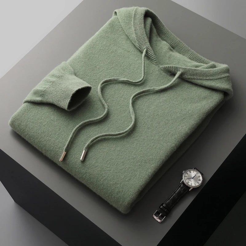 Sweat à capuche pour homme avec cordon de serrage et manches longues