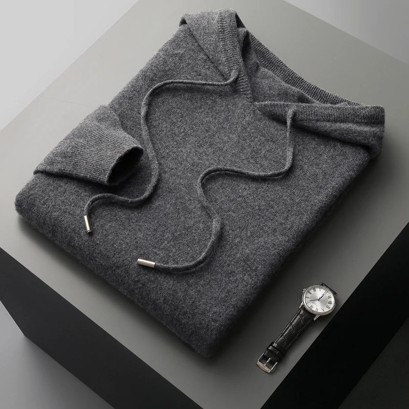 Sweat à capuche pour homme avec cordon de serrage et manches longues