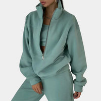 Sweat de survêtement zippé confortable pour femme