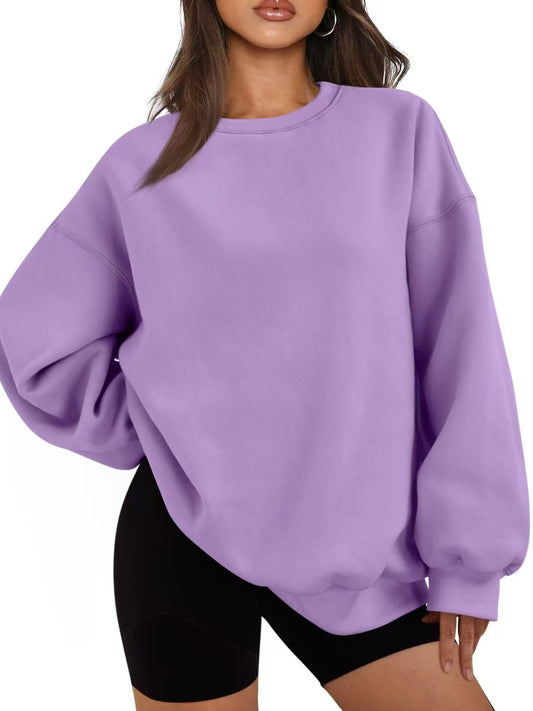 Sweat-shirt oversize décontracté à coupe ample pour femme