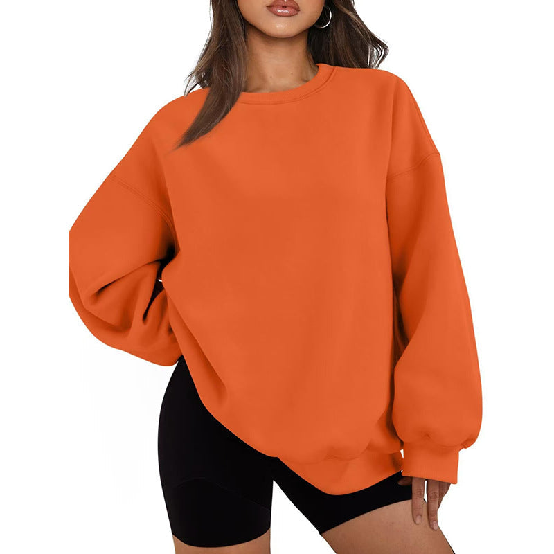 Sweat-shirt oversize décontracté à coupe ample pour femme