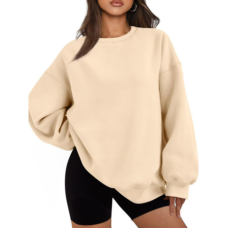 Sweat-shirt oversize décontracté à coupe ample pour femme