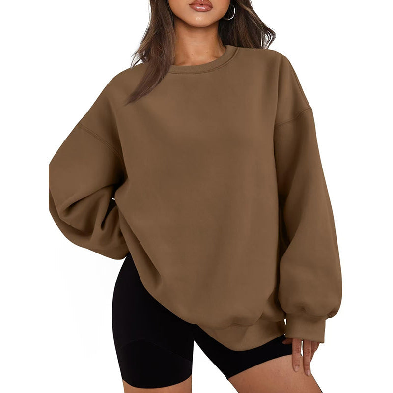 Sweat-shirt oversize décontracté à coupe ample pour femme