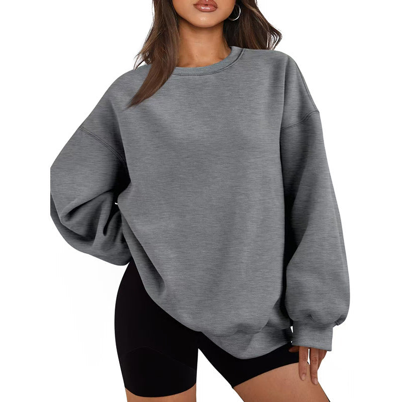 Sweat-shirt oversize décontracté à coupe ample pour femme