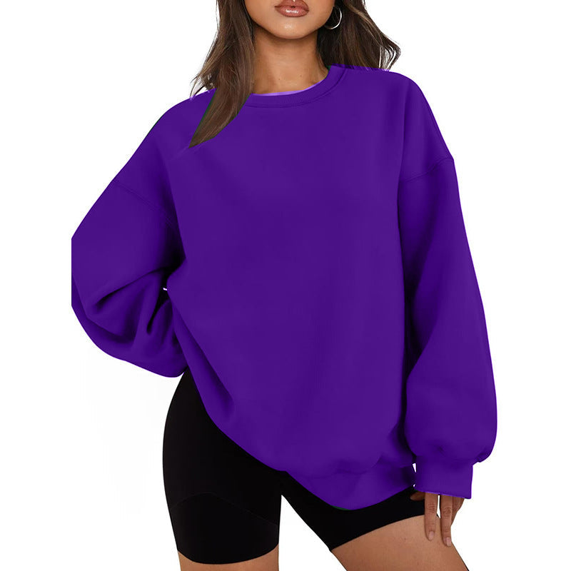 Sweat-shirt oversize décontracté à coupe ample pour femme
