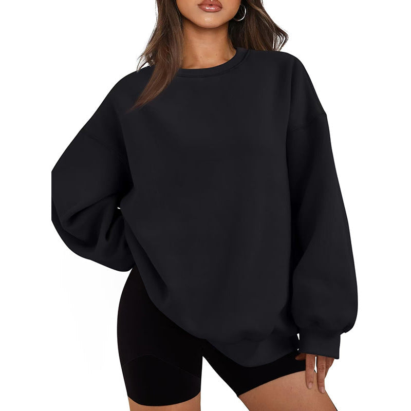 Sweat-shirt oversize décontracté à coupe ample pour femme