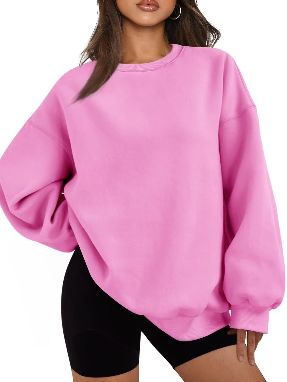 Sweat-shirt oversize décontracté à coupe ample pour femme