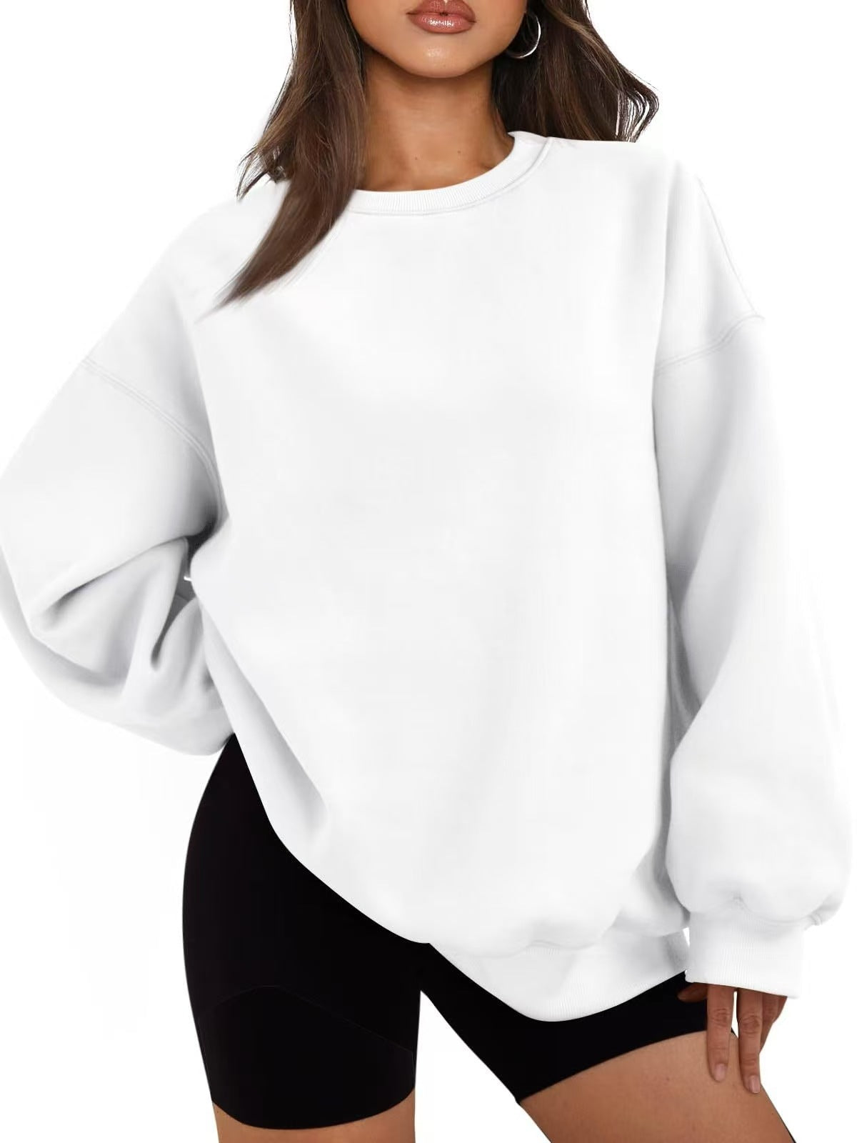 Sweat-shirt oversize décontracté à coupe ample pour femme
