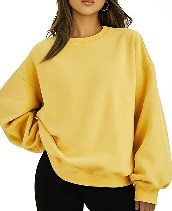 Sweat-shirt oversize décontracté à coupe ample pour femme