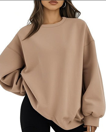 Sweat-shirt oversize décontracté à coupe ample pour femme