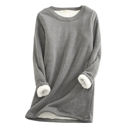 Sweat-shirts douillets doublés en polaire pour femmes