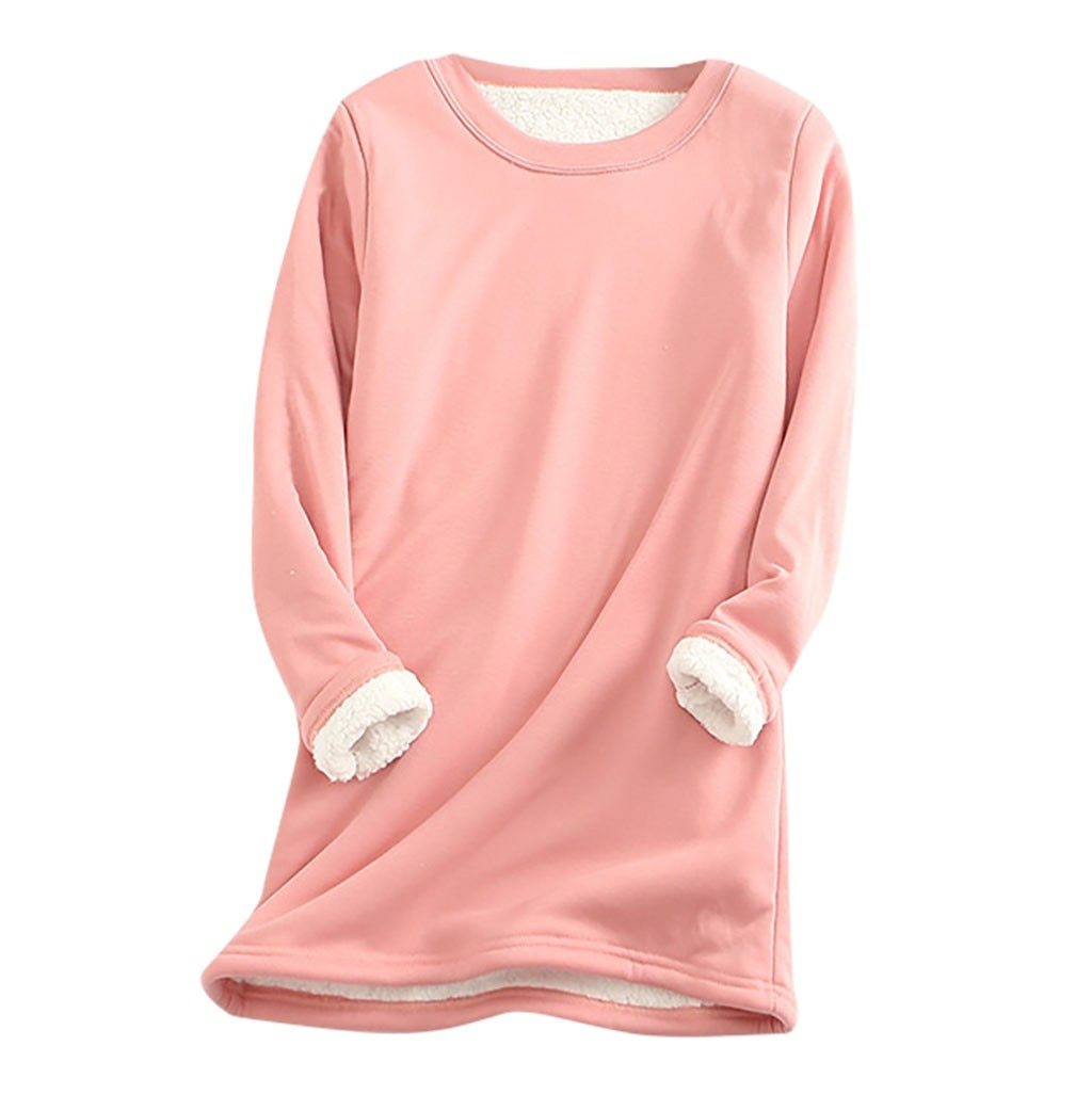 Sweat-shirts douillets doublés en polaire pour femmes