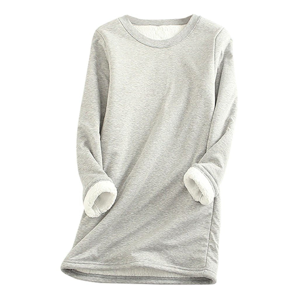 Sweat-shirts douillets doublés en polaire pour femmes