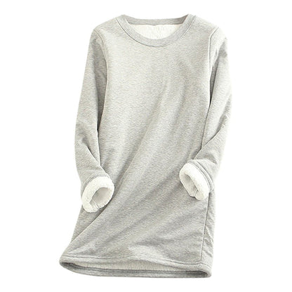 Sweat-shirts douillets doublés en polaire pour femmes