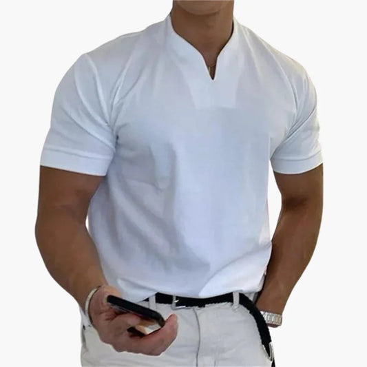 T-shirt à col mao pour homme