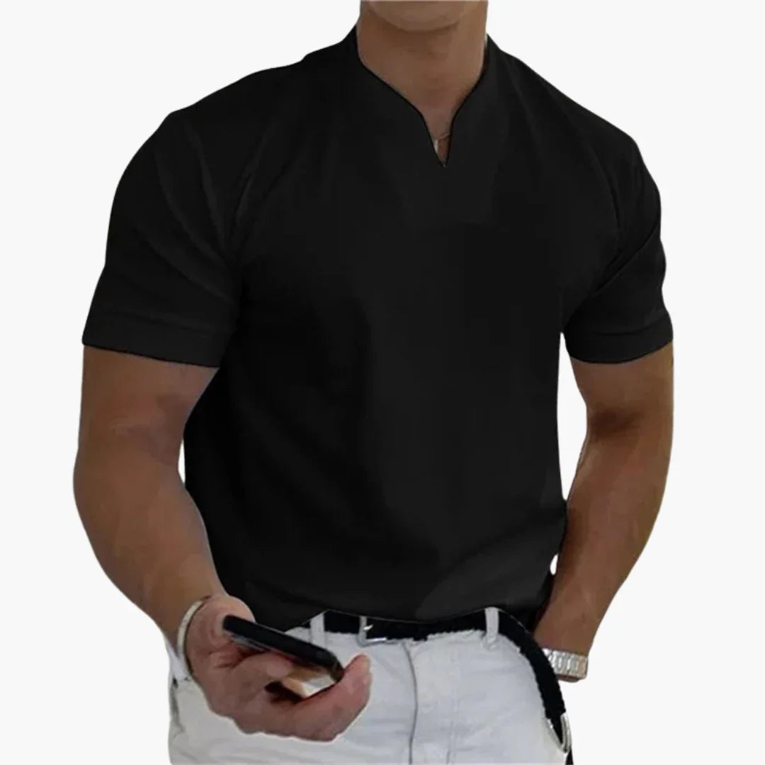 T-shirt à col mao pour homme