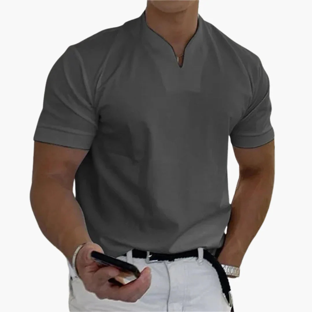 T-shirt à col mao pour homme