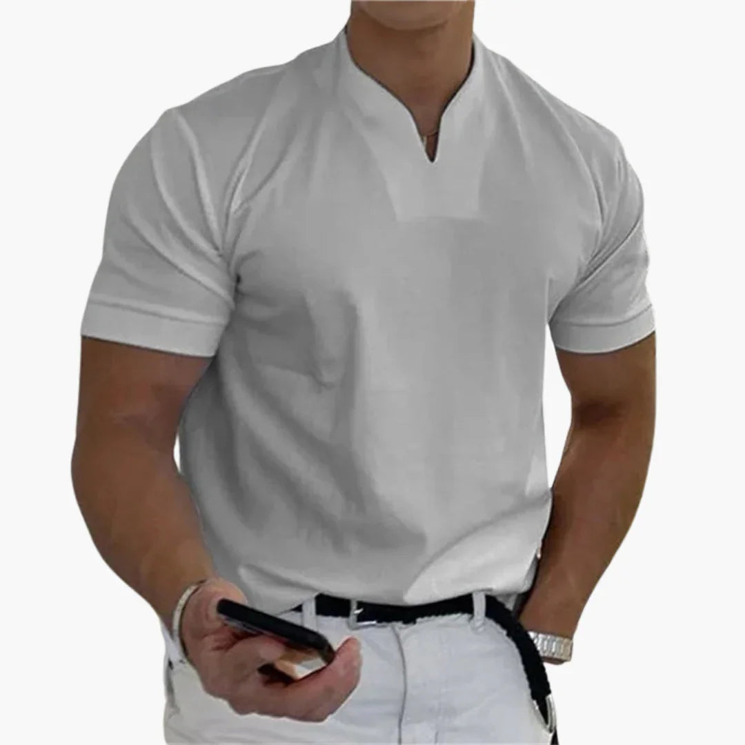 T-shirt à col mao pour homme