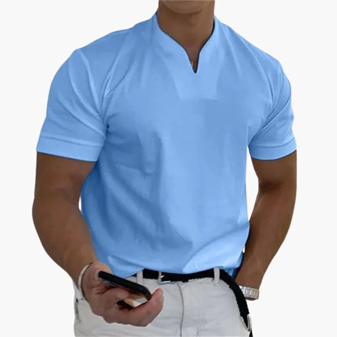 T-shirt à col mao pour homme
