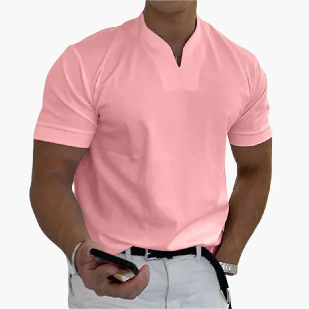 T-shirt à col mao pour homme
