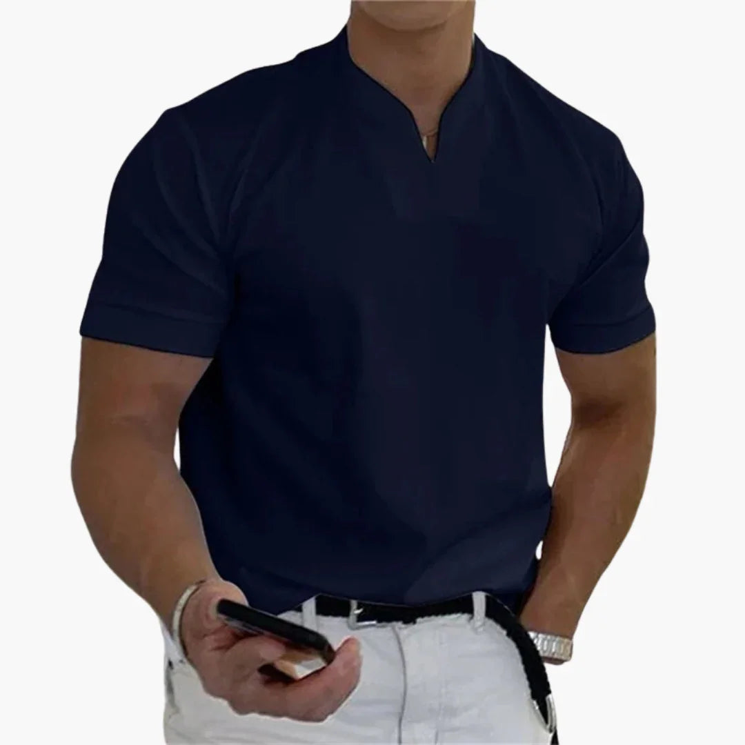 T-shirt à col mao pour homme