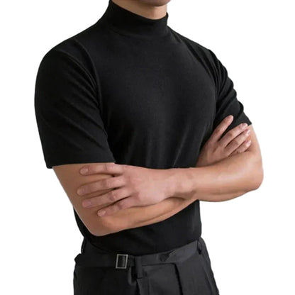 T-shirt à col montant pour homme, décontracté, pour un usage quotidien