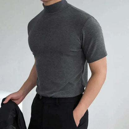 T-shirt à col montant pour homme, décontracté, pour un usage quotidien