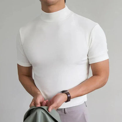T-shirt à col montant pour homme, décontracté, pour un usage quotidien